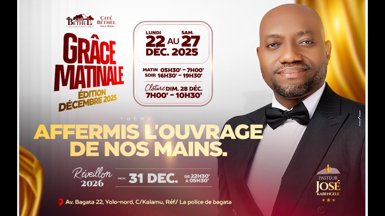 BIENVENUE DANS NOTRE PROGRAMME DE GRACE MATINALE EDITON DECEMBRE