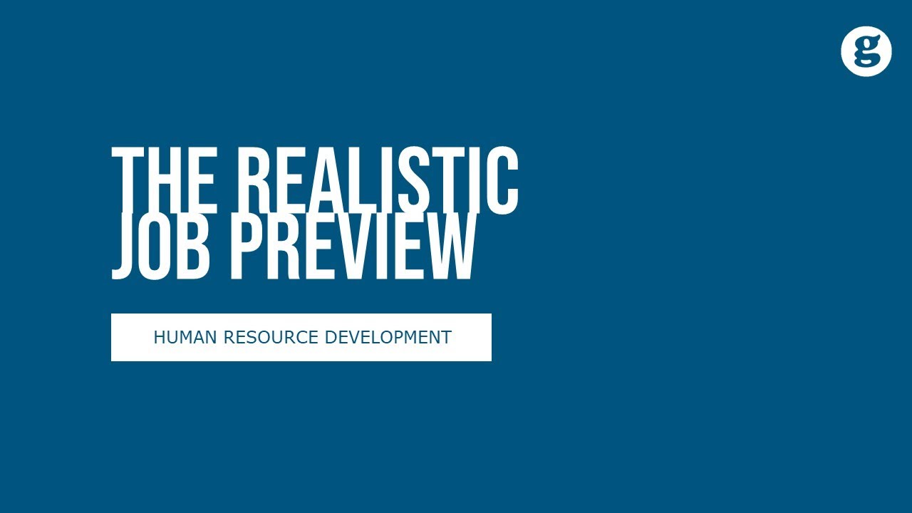 The Realistic Job Preview
