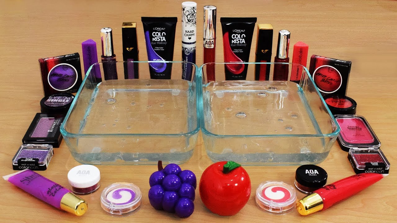 Mixing Makeup Eyeshadow Into Slime ! Purple vs Red Special Series Part 29 Satisfying Slime Video