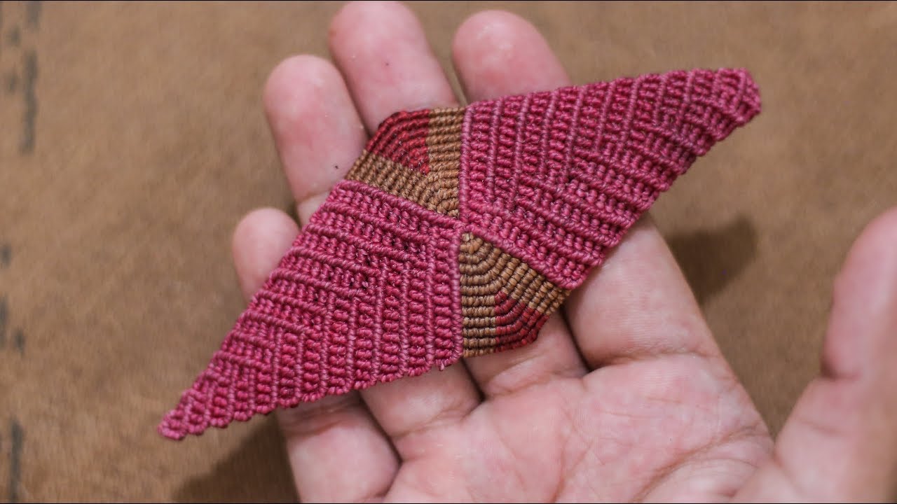 Pulsera macrame rombo | pulseras de hilo faciles