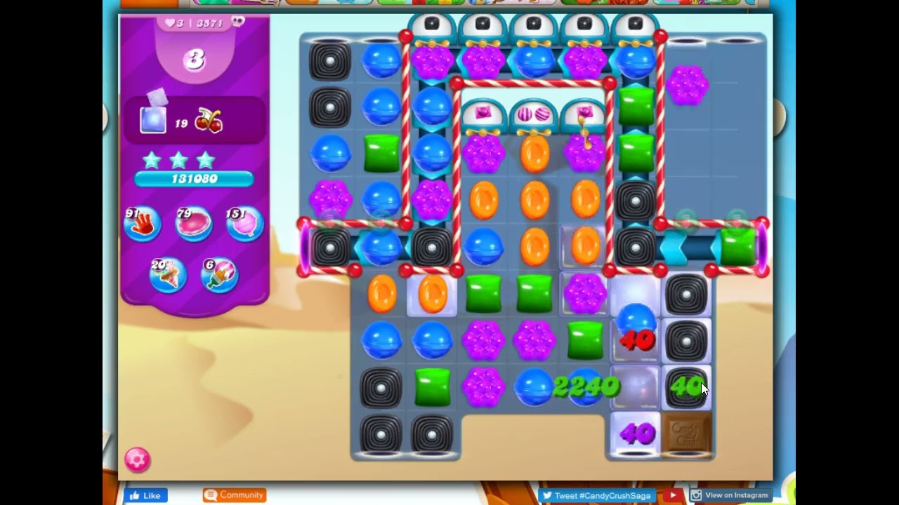 Candy Crush Level 3571 Talkthrough, 10 Movers 0 Boosters