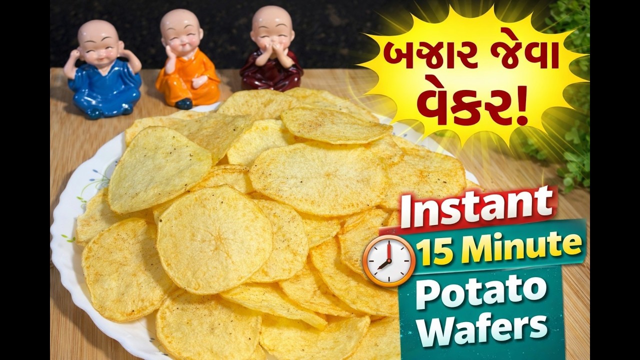 ઘરે બનાવો માર્કેટ જેવા Crispy Potato Wafers II 15 મિનિટમાં Crispy Potato Wafers