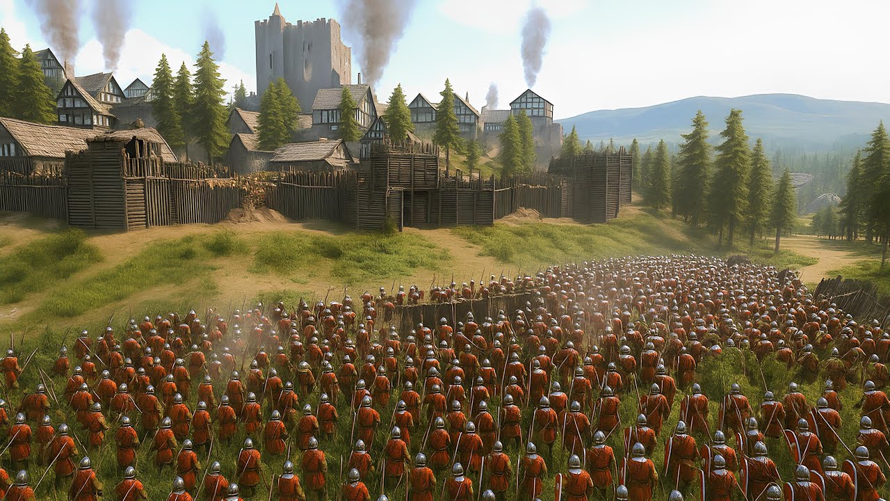 8000 Vlandians vs 8000 Aserai in the Fortress | Mount & Blade 2 Bannerlord