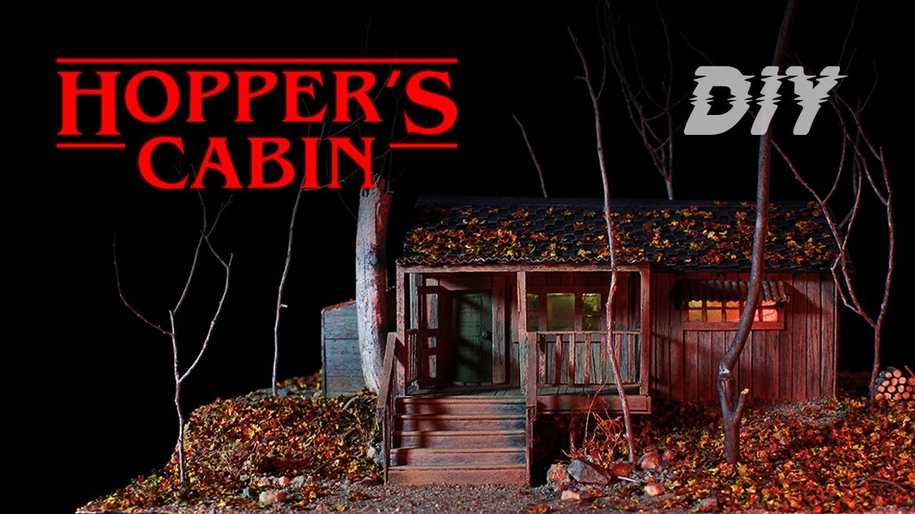 I made Hopper's cabin from Stranger Things using coffee sticks