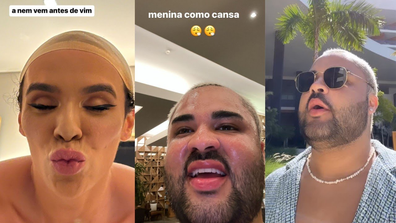 tour pelas piscinas • Lucas e Rafa na academia |stories Lucas Guedez