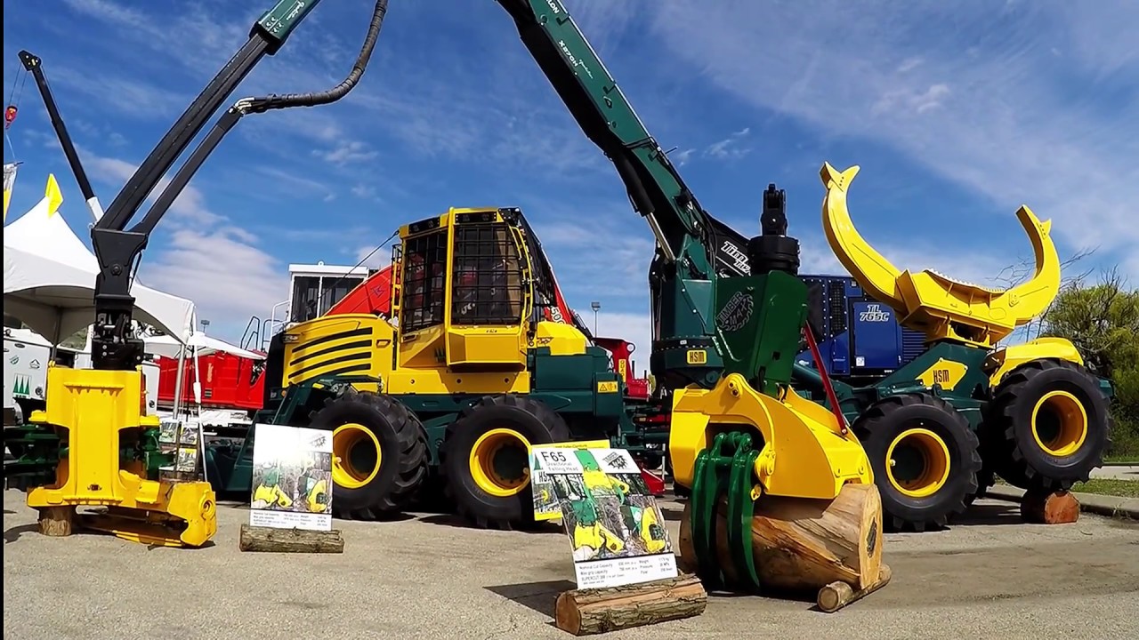 NEW FORESTRY EQUIPMENT SETTING UP FOR 2017 ILA TRADE SHOW (Log Loaders, Skidders, Feller Bunchers)