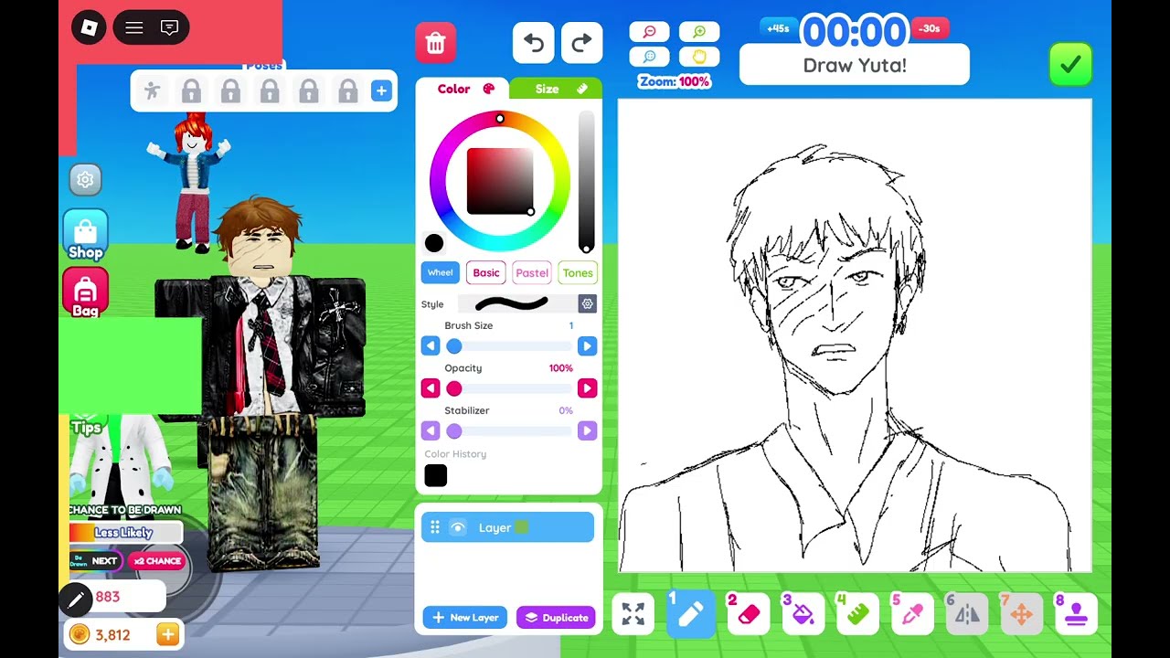 Drawing in roblox game 🎮 
