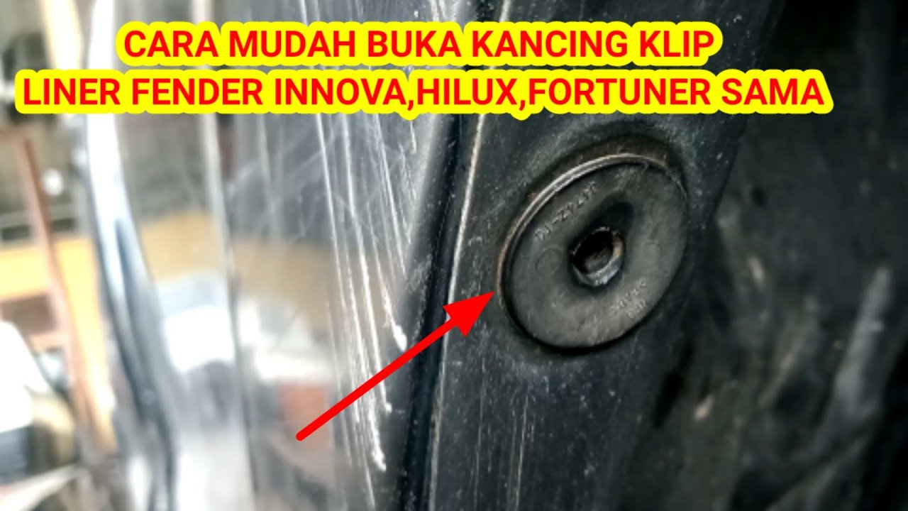 CARA BUKA KLIP KANCING ATAU PAKU LINER FENDER BELAKANG HILUX