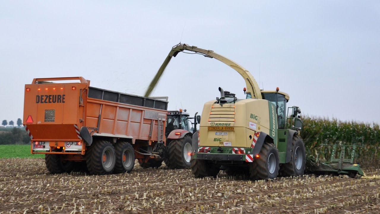 Krone BigX700 & Case 721Fxr - Loonw. Vermote - mais hakselen