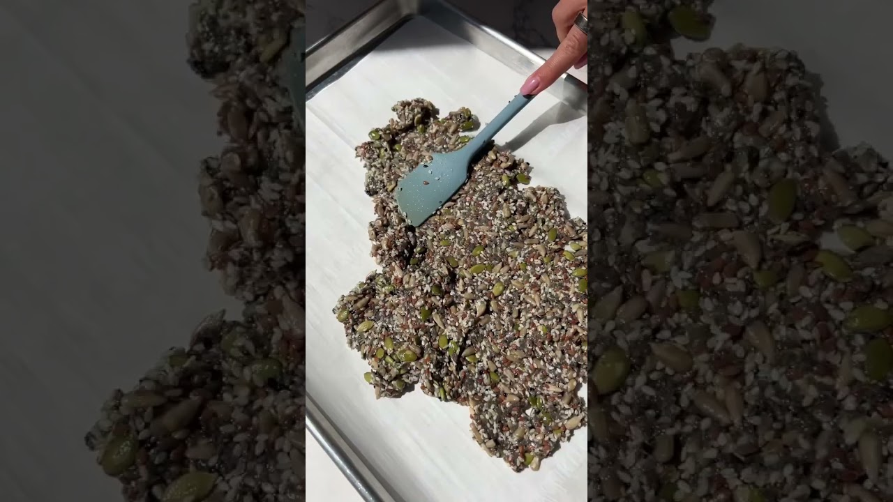 Seeded Keto Crackers - recipe in description #lowcarbrecipes #insulinresistance #weightloss