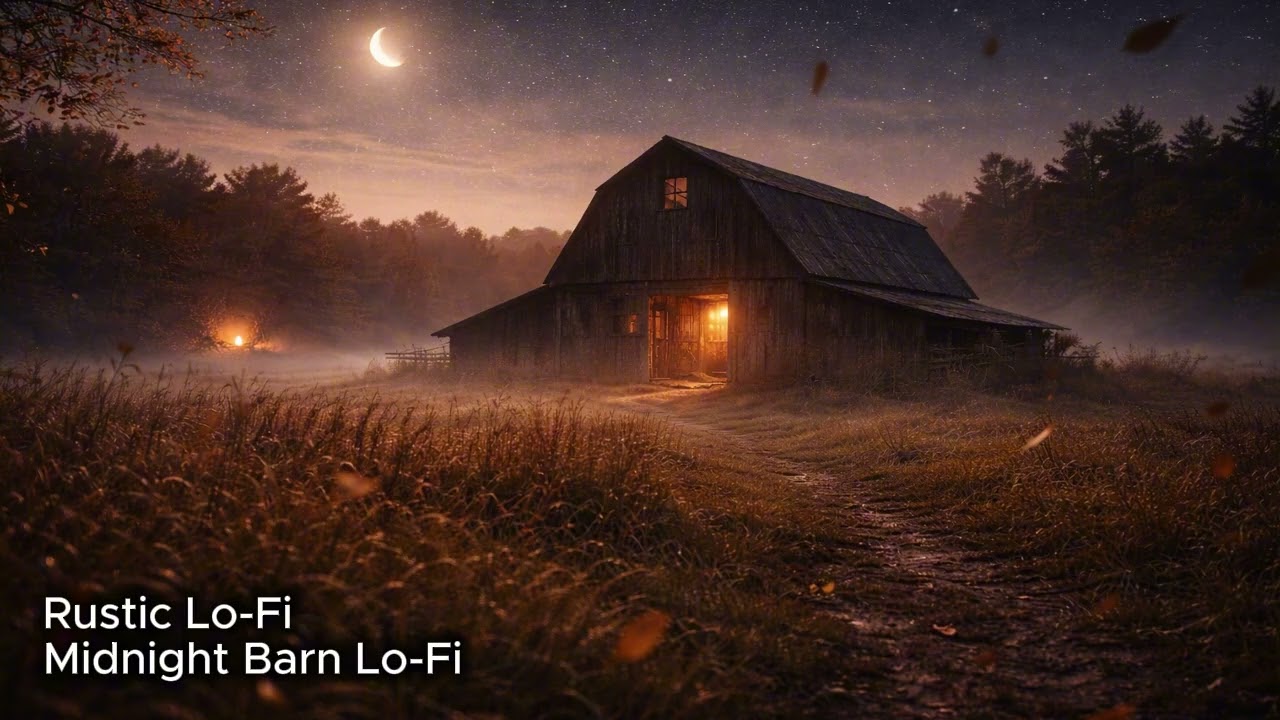 Calm Farm Night for Deep Focus & Late Work 🌙 (2h 08m)