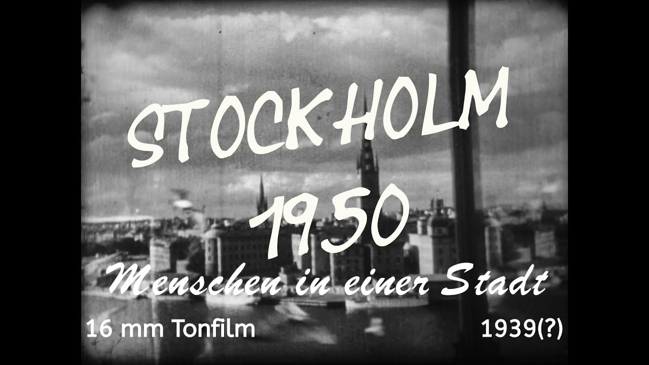 Stockholm 1950 Menschen in einer Stadt