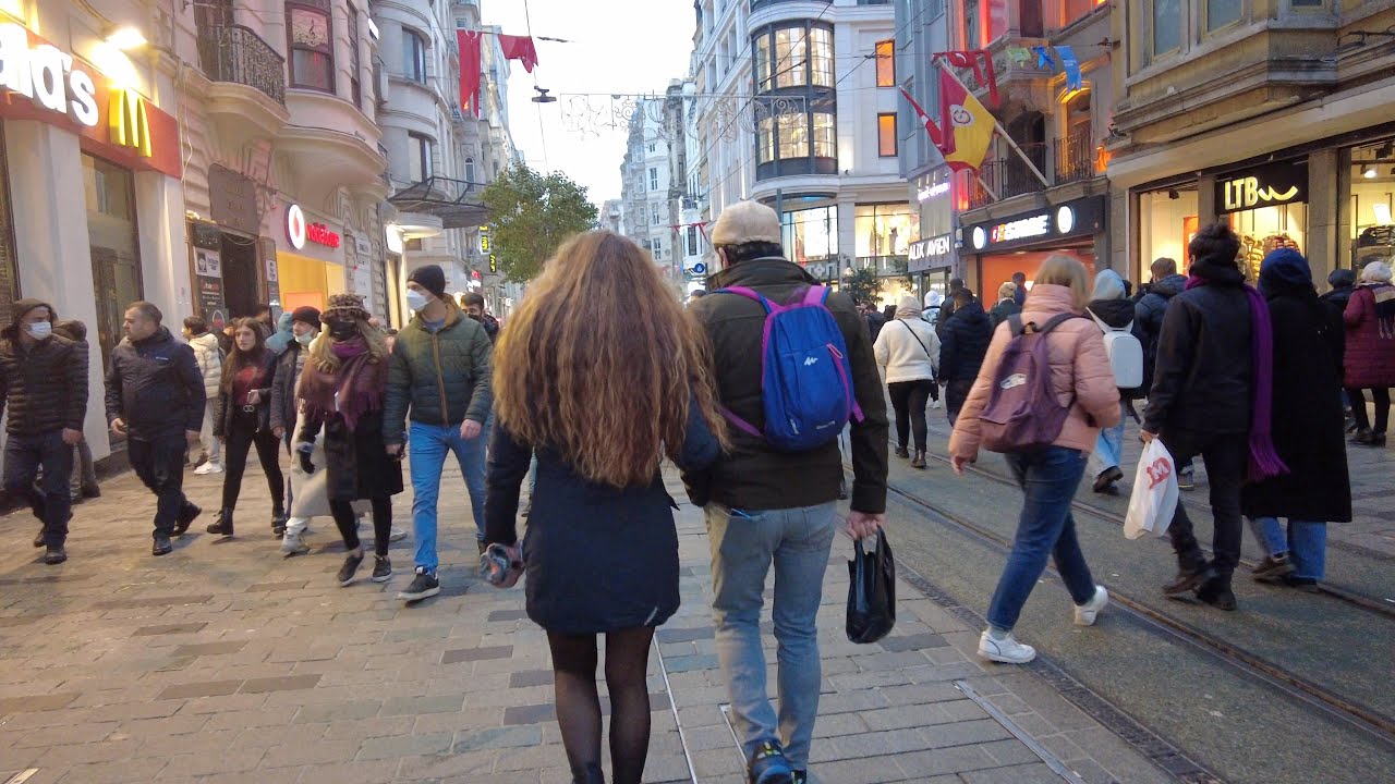 ISTANBUL MOST CROWDED STREET | İstiklal Street Taksim 4K Walking Tour Turkey