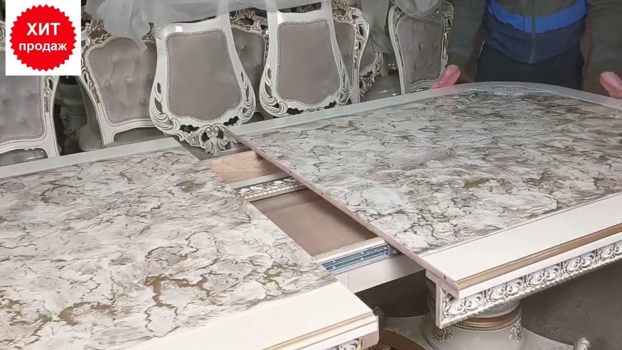Кухонный стол голд овальный раскладной