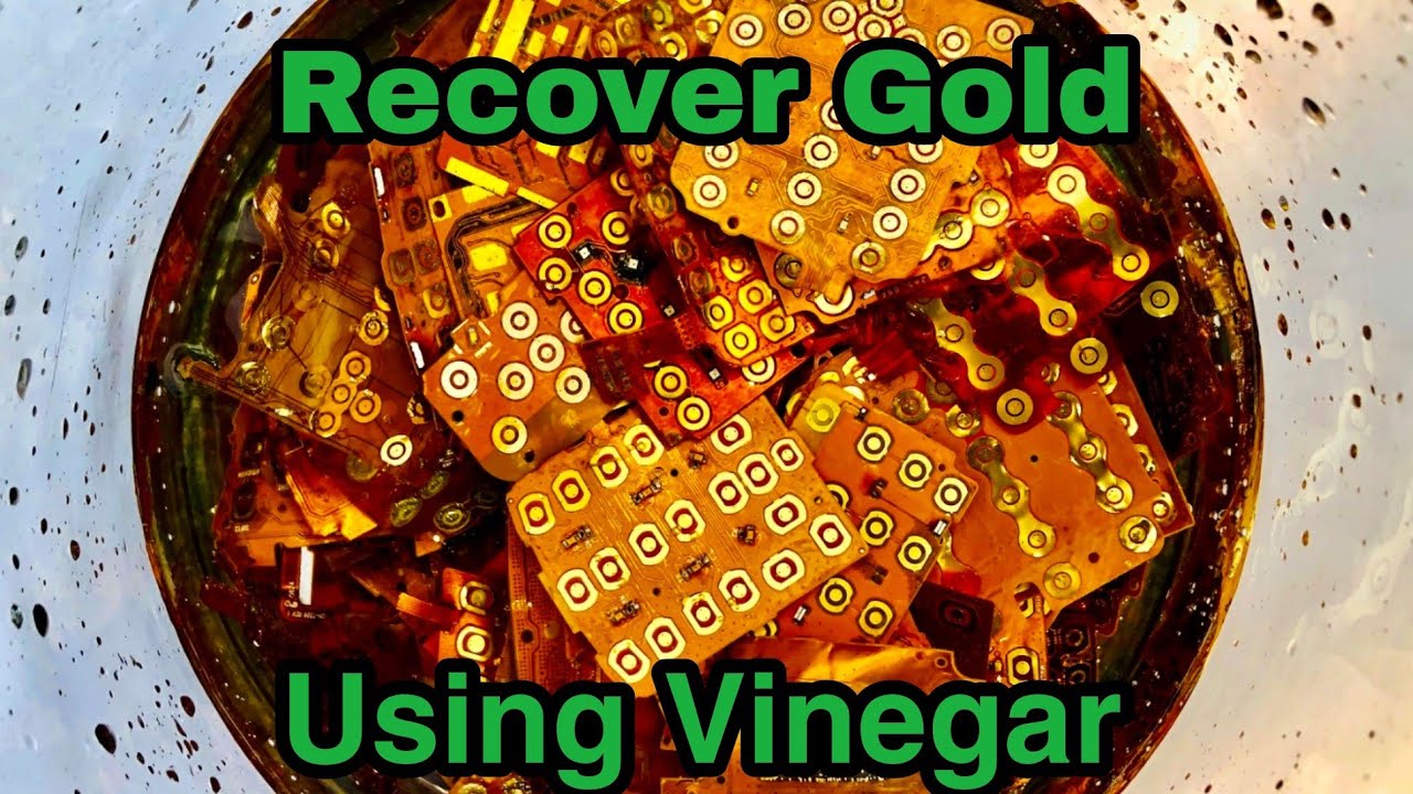 Gold Recovery Using Vinegar | Flex Keypad Gold Recovery | Vinegar Gold Recovery