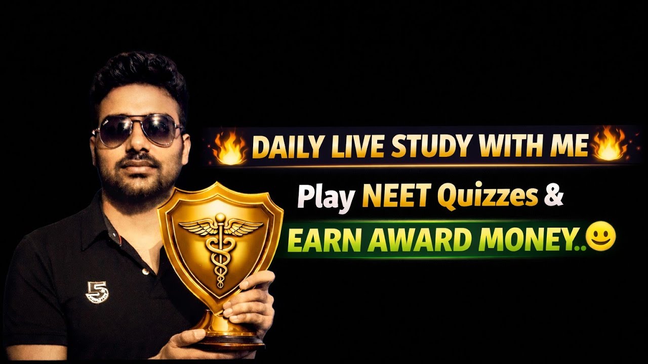 Day 5🔥Neet quiz 8🔥play & earn money and livestudy with me,,neet exam preparation