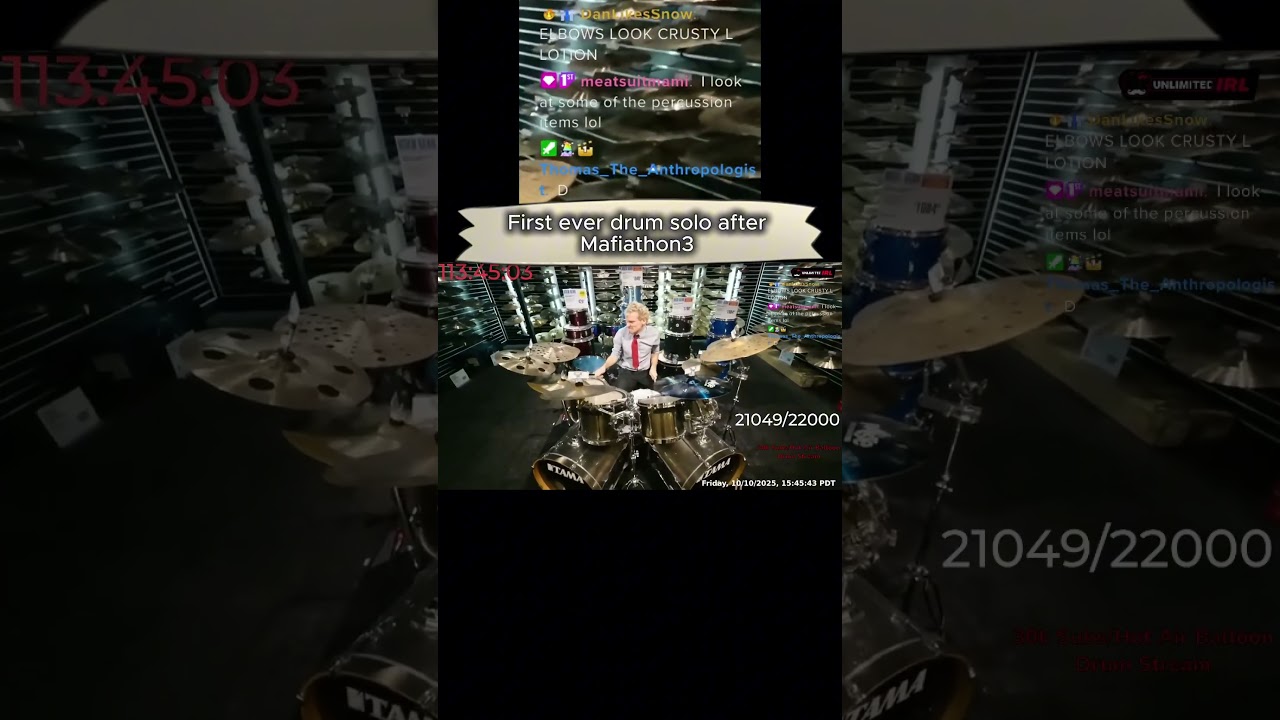 First ever drum solo after Mafiathon3 @OfficeDrummer | #shorts #dubyathon2  #twitchclips #twitch