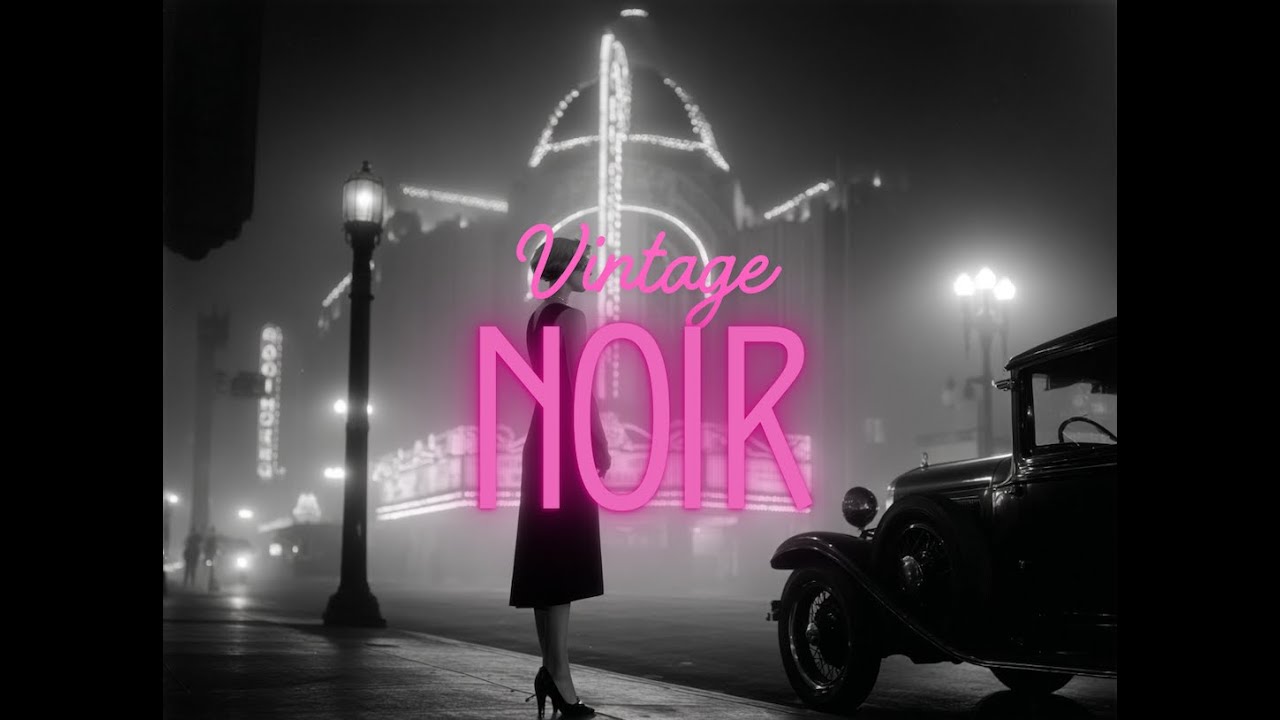 Downtown LA NOIR Ambience: Vintage True Crime | Horror Old Hollywood & Spooky City Sounds 1 HR 1930s
