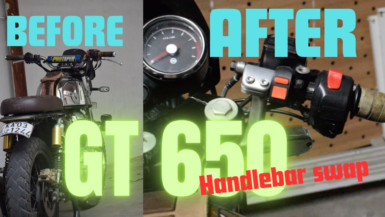 GT 650 Handlebar Swap | From Upright to Clip-Ons | Cafe Racer style | #royalenfield  #gt650 #twins