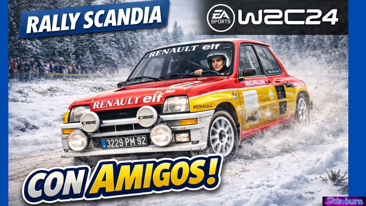 WRC24 RENAULT 5 TURBO en SCANDIA con AMIGOS skizoo burn