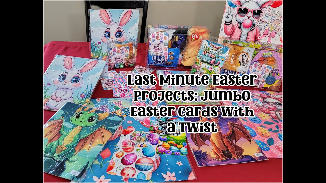 Jumbo Cards (No Foam Board) Last Minute Easter Projects