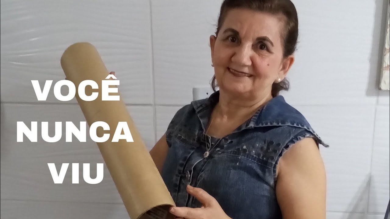 DO LIXO AO LUXO/IDEIA COM TUBO DE PAPELÃO/By Socorro Rodrigues#reciclagemcriativa