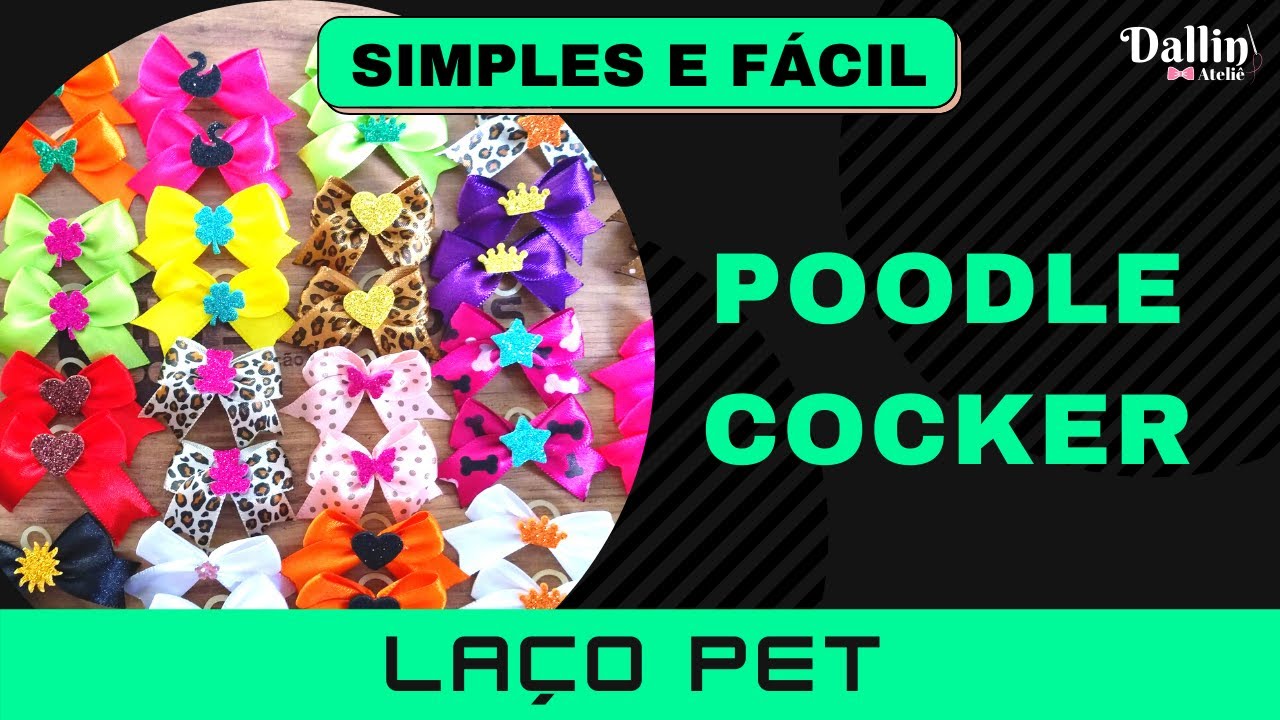 Laço de Orelha Pet 🎀 🐾- Super Fácil -  Laços para Poodle, Cocker
