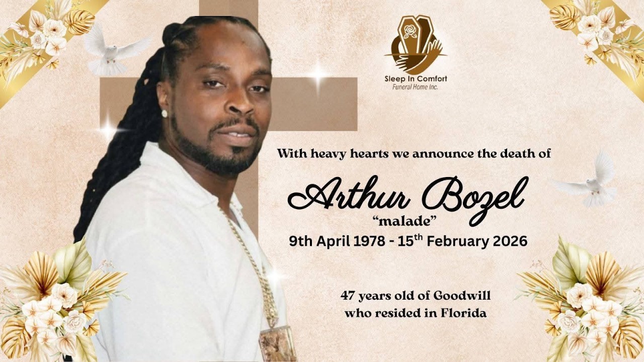 FUNERAL SERVICE FOR ARTHUR “MALADE” BOZEL , AGED 47, OF GOODWILL