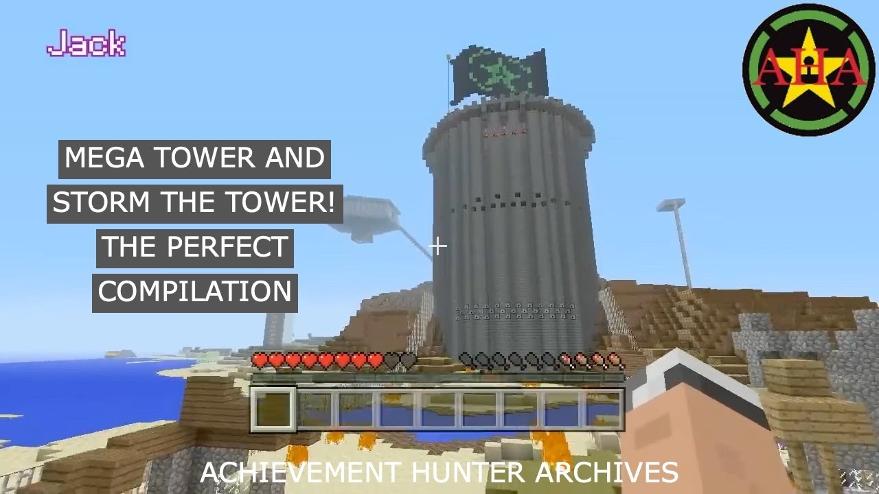 4 HOURS OF THE BEST ACHIEVEMENT HUNTER MINECRAFT MOMENTS! MEGATOWER, STORM THE TOWER AND MORE!