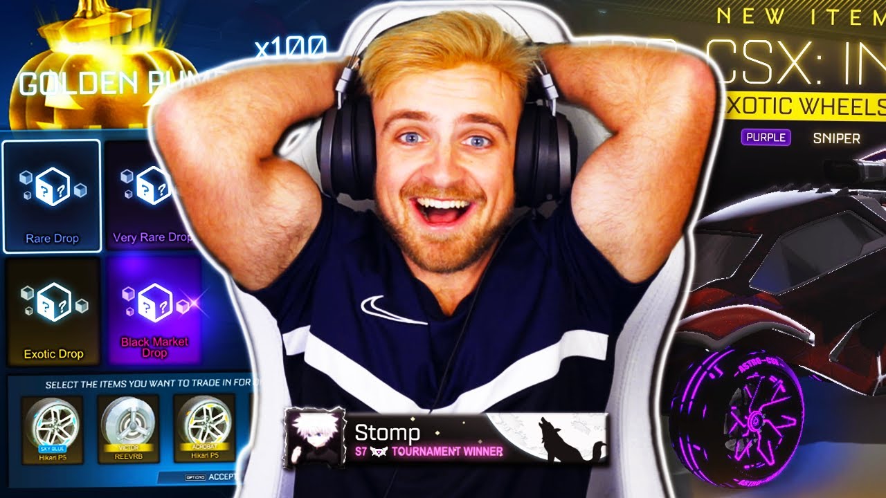 *OMG* A Fan Lent Me Their ENTIRE Rocket League Account With 100 NEW GOLDEN PUMPKINS TO OPEN!