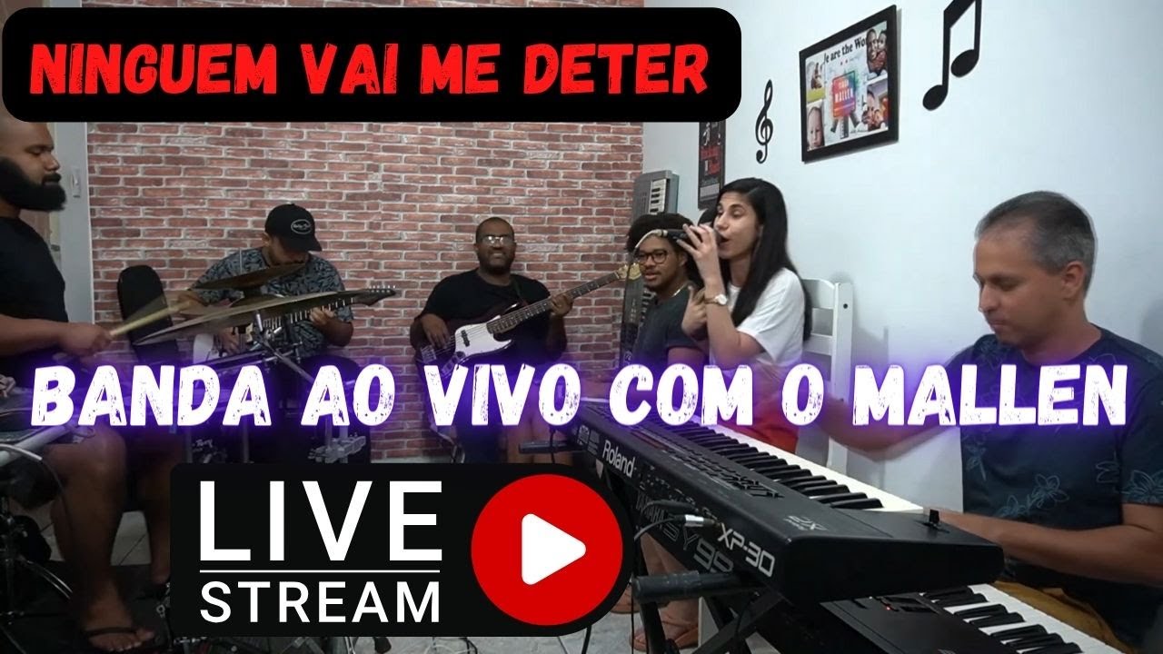 LIVE COM MALLEN e BANDA (CORTES) MUSICA : NINGUEM VAI ME DETER #fernandabrum #live #tiagomallen