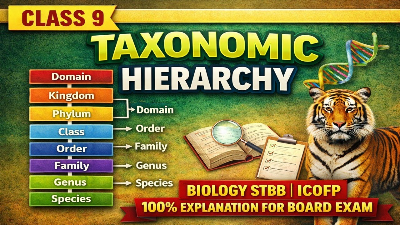 Taxonomic Hierarchy in Biology | Class 9 | Easy Explanation