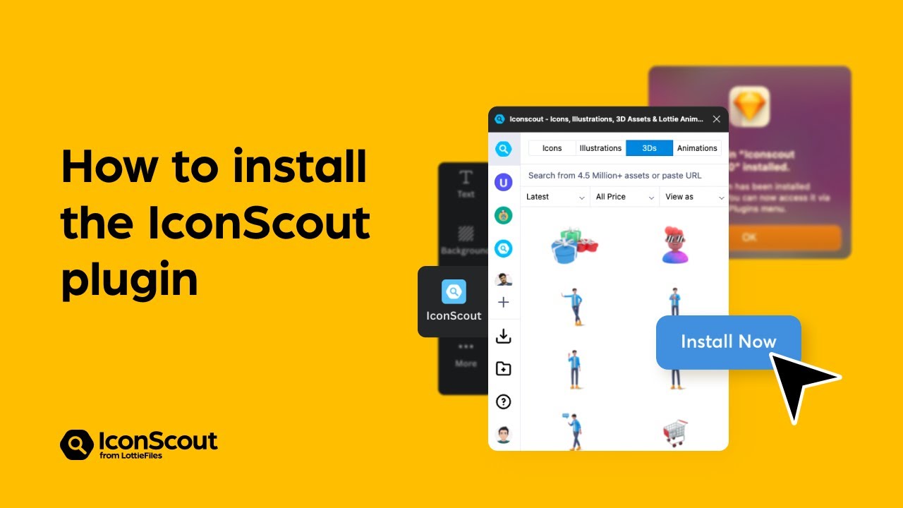 How to install the IconScout plugin for Canva, Figma, Sketch and Adobe XD