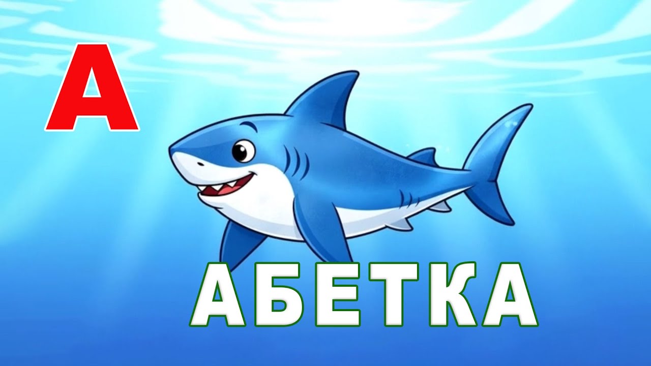 Знайди всі слова на «А» разом з акулою | Абетка для дітей