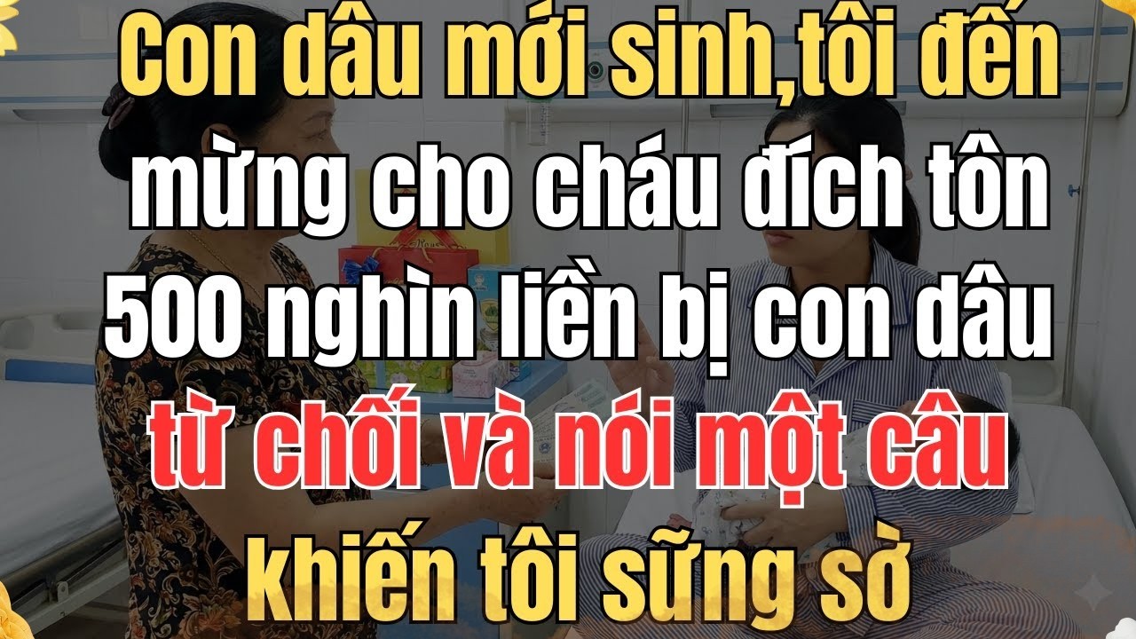 CON DÂU TÔI MỚI SINH, TÔI ĐẾN MỪNG CHO CHÁU ĐÍCH TÔN 500 NGHÌN LIỀN BỊ CON DAAUTUWF CHỐI VÀ NÓI MỘT!
