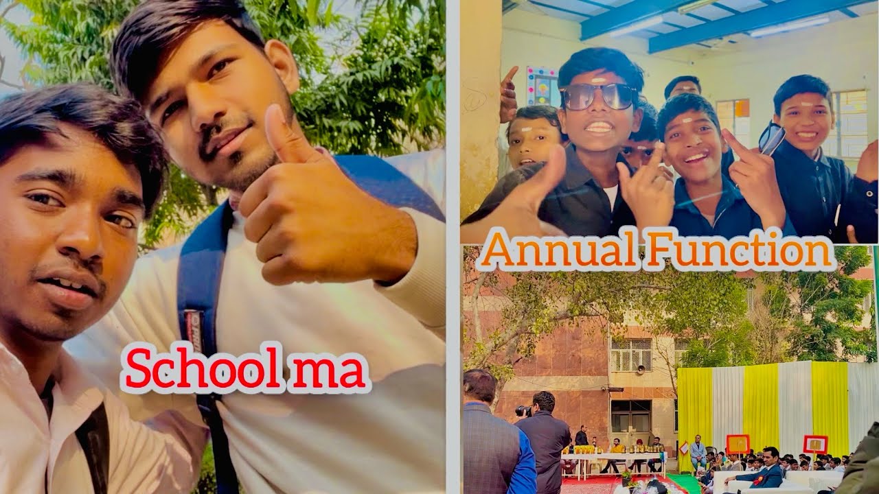 school mein annual function full masti 🥳 #youtube #funny #school #schoollife 