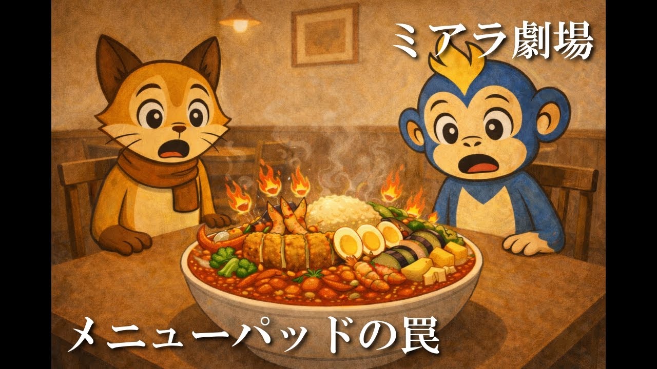 ミアラ劇場　メニューパッドの罠