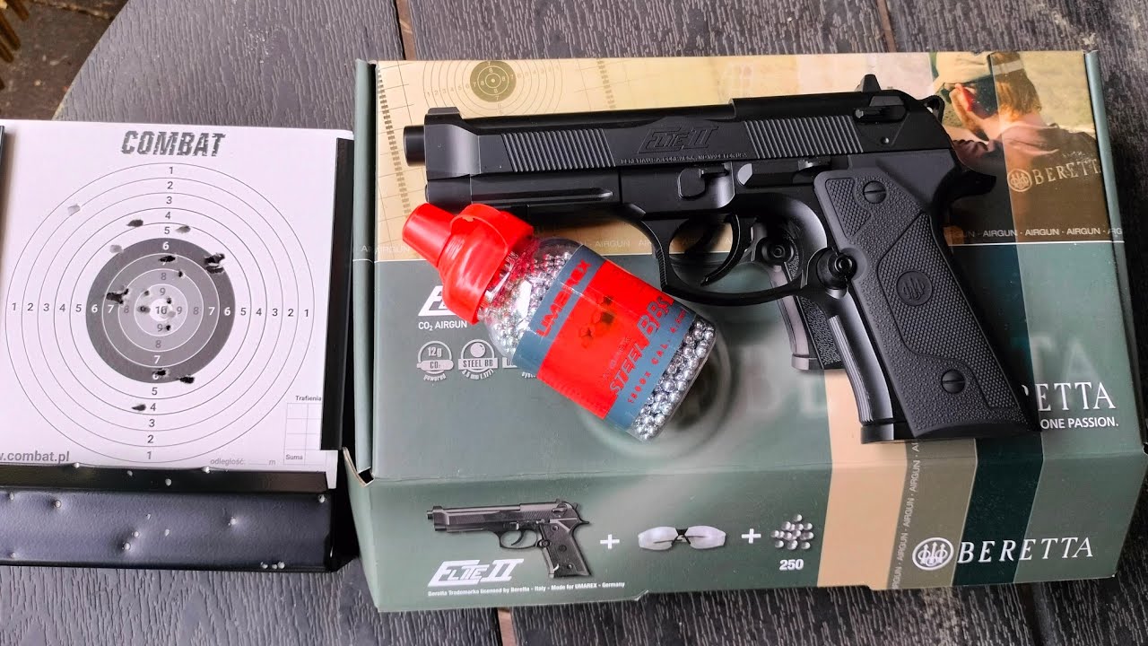 wiatr&oacute;wka pistolet Beretta Elite 2 cały zestaw
