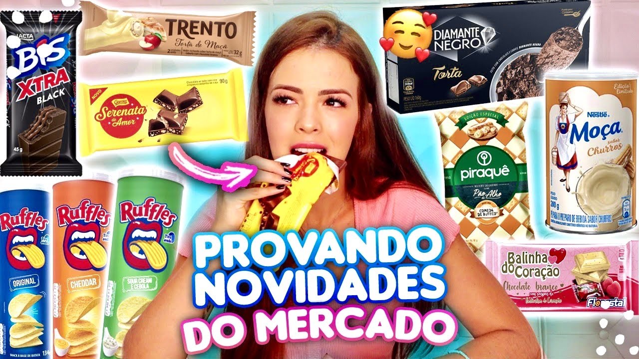 PROVANDO NOVIDADES DO MERCADO | TORTA DIAMANTE NEGRO, RUFFLES LATA, TRENTO TORTA DE MAÇA E MAIS