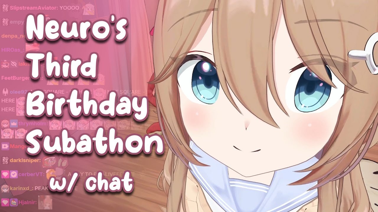 Neuro-sama's Third Birthday Subathon Beginning (VOD with chat)