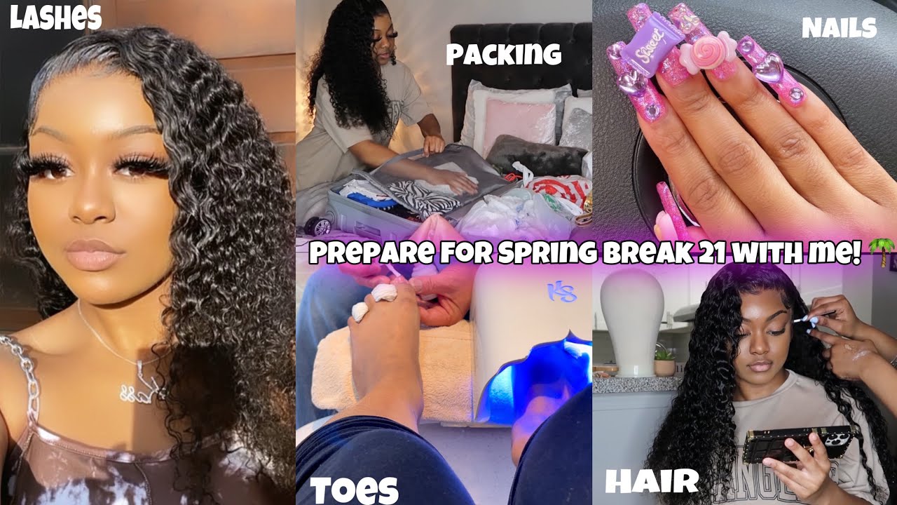 PREPARE FOR VACATION WITH ME! | Hair, Lashes, Nails, Packing, Eyebrows | Ft. Nadula Hair