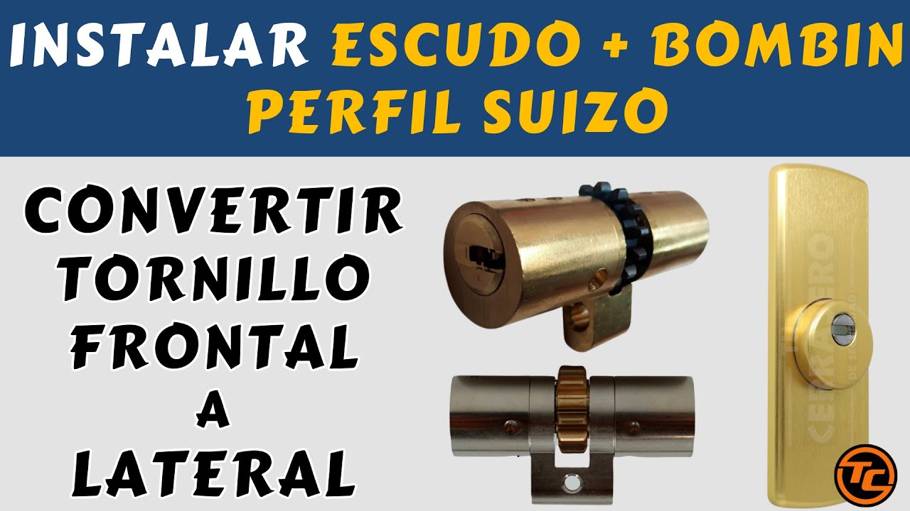 INSTALACION ESCUDO ARCU PERFIL SUIZO [Disec PERFIL SUIZO] [CONVERSIÓN ARCU TORNILLO FRONTAL LATERAL