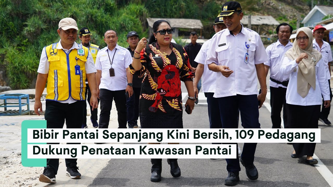Di Tinjau Bupati, Bibir Pantai Sepanjang Kini Bersih