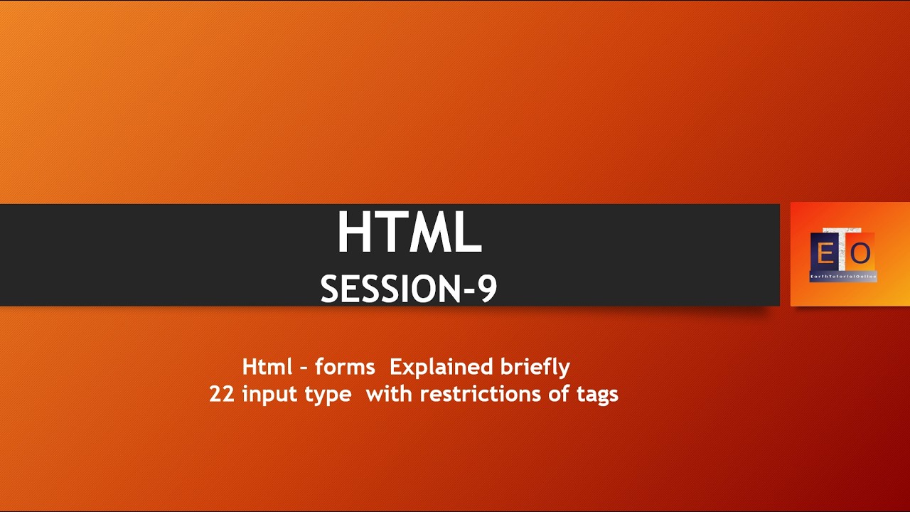 HTML Session 9 Forms Complete Guide | All Input Types & Restrictions Explained in Tamil.