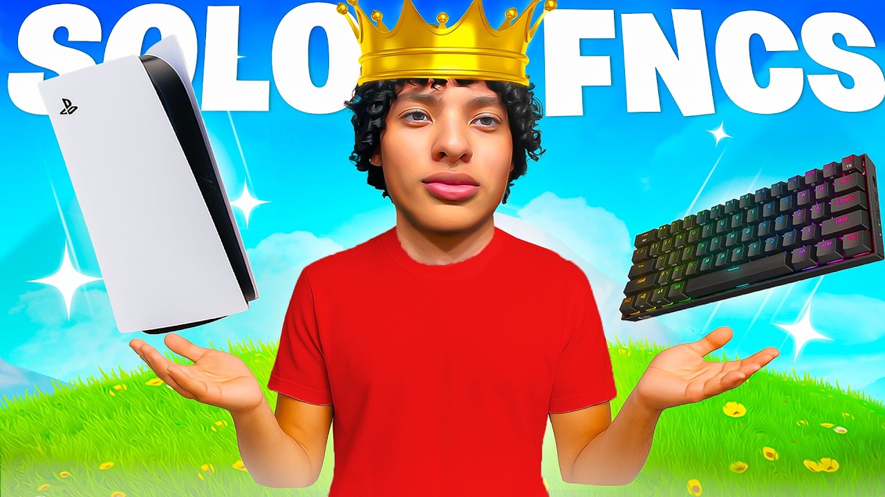 Я играл в SOLO FNCS на консоли с клавиатурой и мышью.