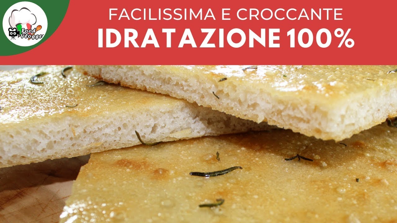 Focaccia bassa croccante 100% idratazione | FoodVlogger #distantimauniti #conme