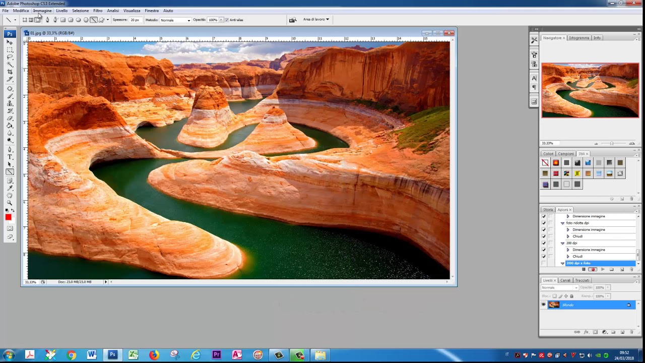 Ridurre foto di grandi dimensioni con Photoshop