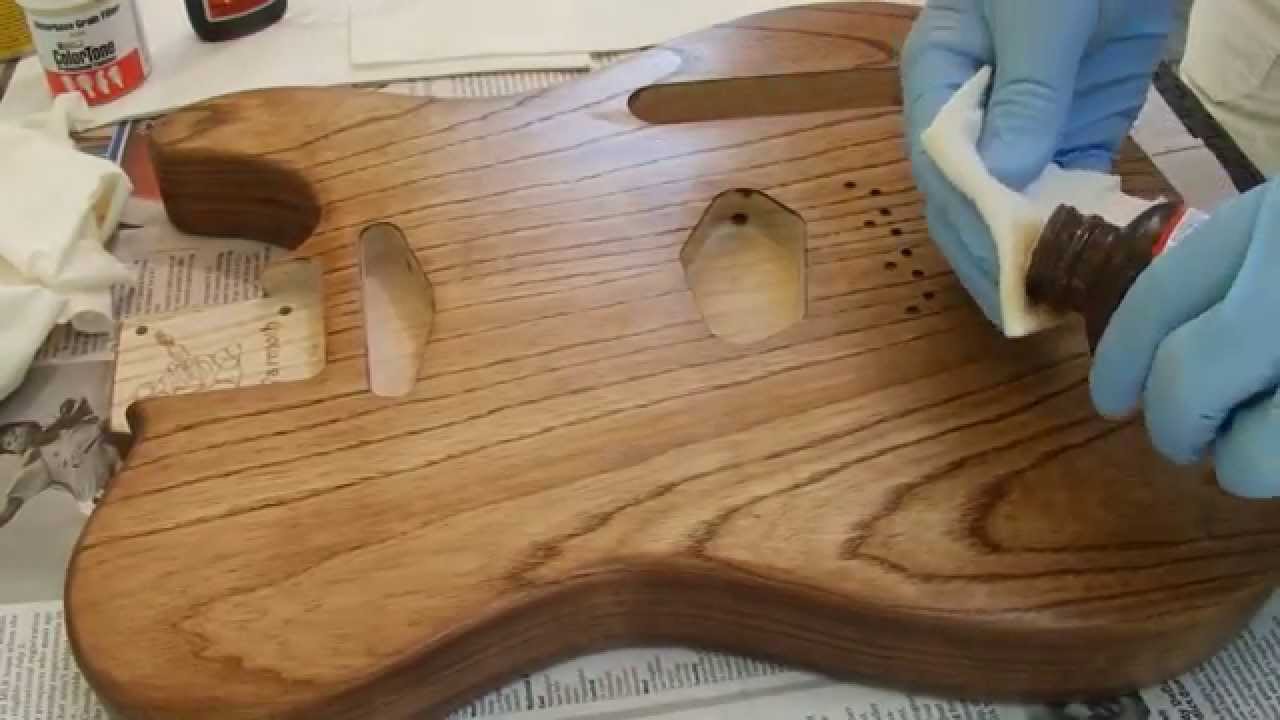 Applying First Coat of Tru Oil to my Custom Telecaster Guitar Body