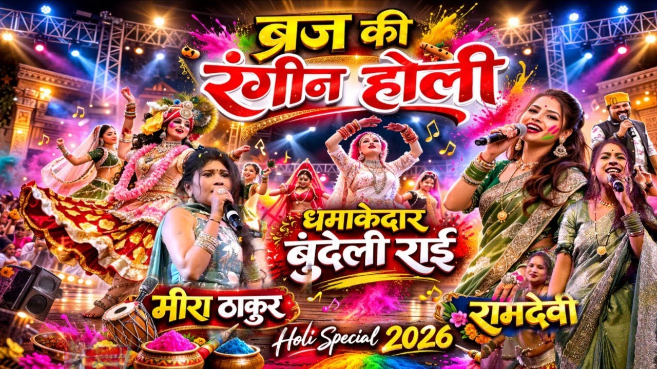 रंग बरसे रे गुलाल बरसे | ब्रज की होली | मीरा ठाकुर & रामदेवी | सुपरहिट बुंदेली राई 2026 