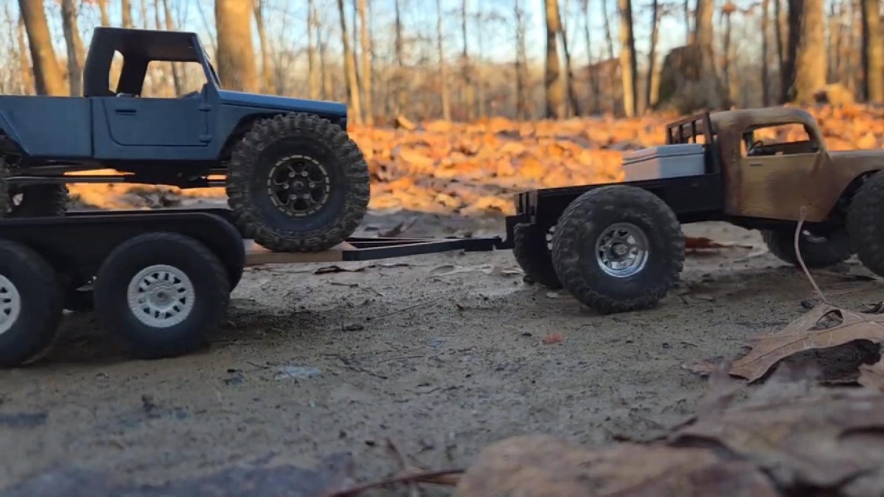 Axial SCX24 Towing Test + Rock Crawling Run